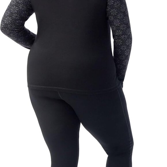 SmartWool Women's Classic Thermal Base Layer Top Merino Wool 1/4 Zip Digi Snow - Picture 3 of 5